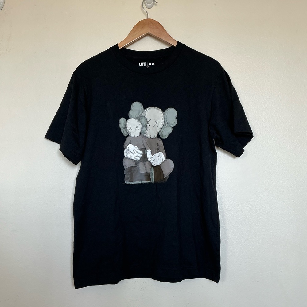 Uniqlo Kaws Graphic Black T-Shirt Companion Print